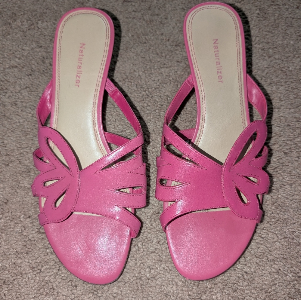 Naturalizer pink wedge sandals